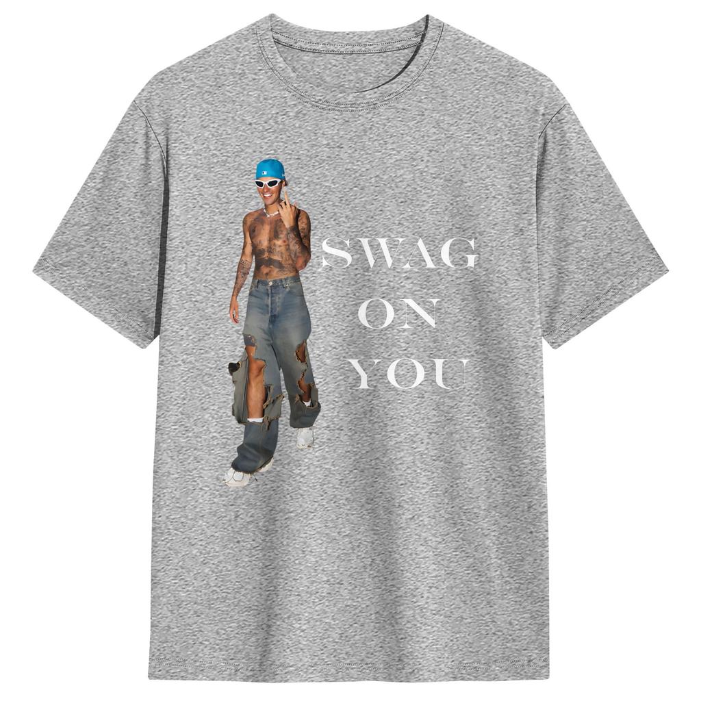 Unisexs JJustins BBiebers SWAG on U TShirts Cotton Clothes Summer Casual Short Sleeve T Shirt Crew Neck Trending Casual Tshirt