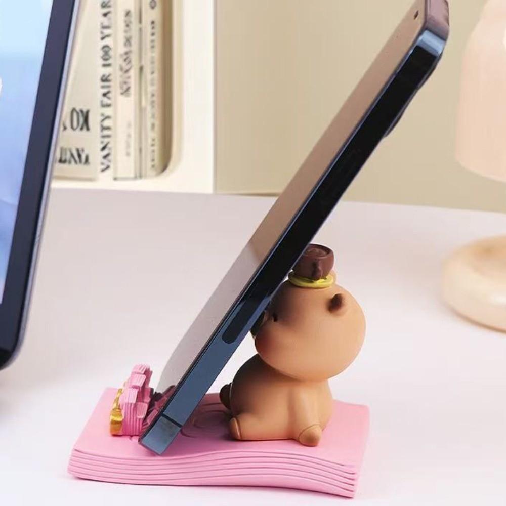 Support Capybara Mobile Phone Stand Figure Model Capybara Cell Phone Bracket  Phone Accessories