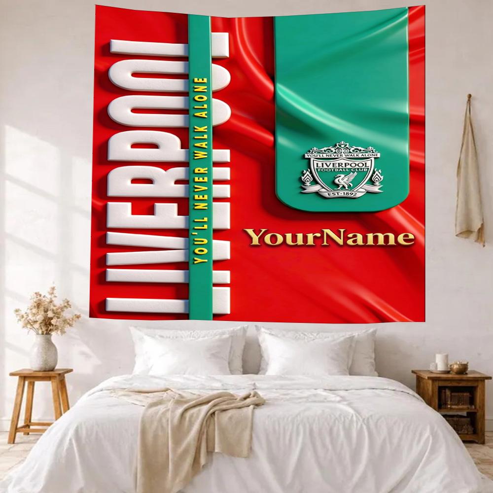 Liverpool Custom Your Name Wall Decor Tapestry Art For Pet Memorial Birthdaywedding Party Backdrop Family Gift