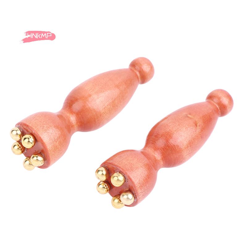 2Pcs Handheld Lotus Seedpod Professional GuaSha Tool Alloy Rosewood Facial Massage Eye Relaxation Spot Meridians Acupoint Care