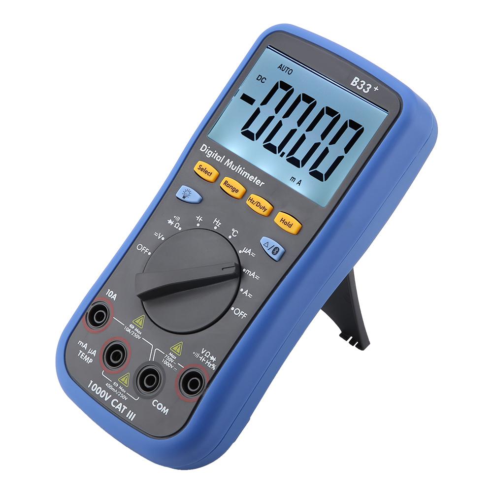 B33+ LCD Display Digital Bluetooth Multimeter for Measuring ACDC Voltage Current Resistance