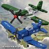 Heißes WW2 Militärisches Jagdflugzeug Bausteine US F4U Corsair Modell P-51 Steine Luftwaffen Serie Spielzeug Für Jungen Geburtstagsgeschenk