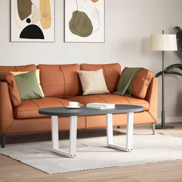 VidaXL Pieds de table basse en forme de V, 2 pièces, blanc, 60 x (42-43,3) cm, acier 4012633