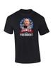 Big Tall Men Casual Loose Fit Graphic Shirt Company Three Stooges Curly President 224 Short Sleeve, Plus Size Comfortable Breathable Crew Neck Daily S