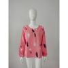 2026 Spring New V-neck Feather Print Long Sleeve Loose T-shirt for Women