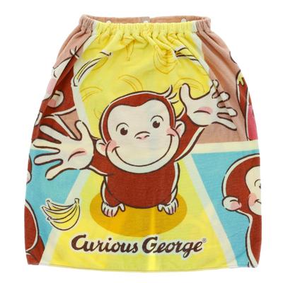 Marushin 60cm Long Roll Towel, Curious George Banana Catch Design, Antibacterial and UV Protection, for Boys and Girls, 4765039800