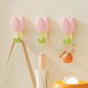 Removable Tulip Suction Cup Hooks No Drill Wall Mounted Hook Vacuum Suction Hook  Dormitory