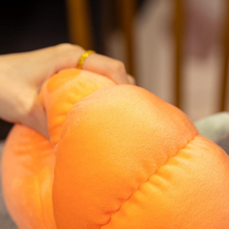 Halloween Pumpkin Soft Plush Pillow Stuffed Simulated Pumpkin Sofa Chair Cushion Thanksgiving Day Autumn Harvest Festival Decor