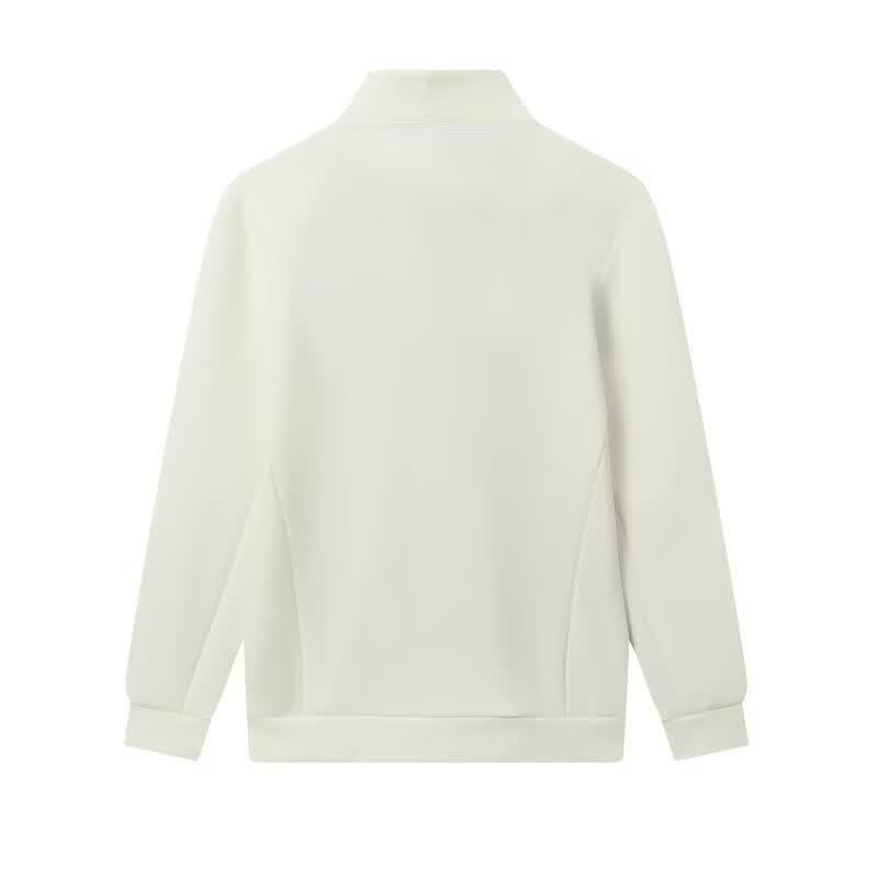 Qiaogrui Men's Stand-Up Collar Half-Zip Long Sleeve T-Shirt