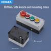 KEOLEA Waterproof Emergency Stop & Start Button, Industrial Self-Reset Push Control Box