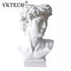 Greek Mythology Figurine David Head Portraits Bust Mini Gypsum Statue Drawing Practice Crafts Plaster Sculpture Nordic Decor