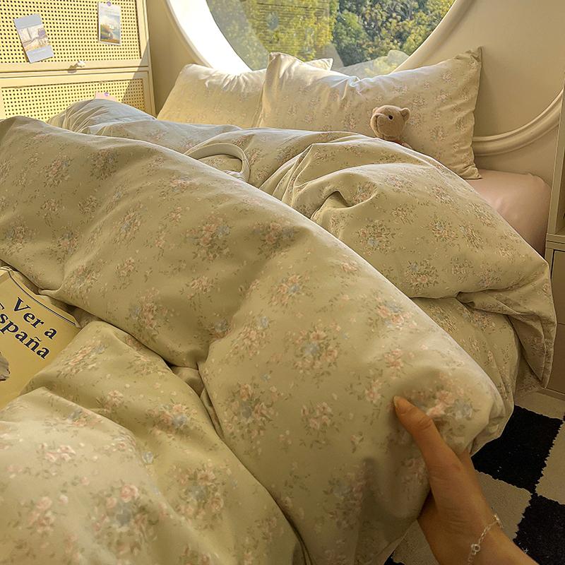 Floral Style Duvet Cover Soft Quilt Cover Single/Double/Queen Size Comforter Covers Girls Room Bedding (Pillowcase Need Order)