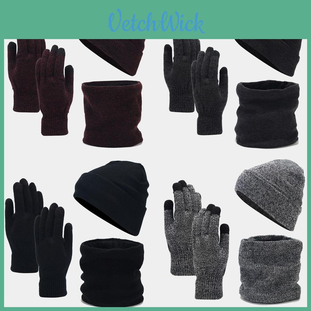 Fleece Lined Winter Knit Hat Scarf Gloves Combo For Stylish Cold Season Fashion