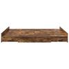 Storage Bed Frame Smoked Oak 140 X 200 Cm