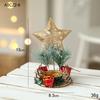 Golden Double Iron Candlestick Christmas Ornament