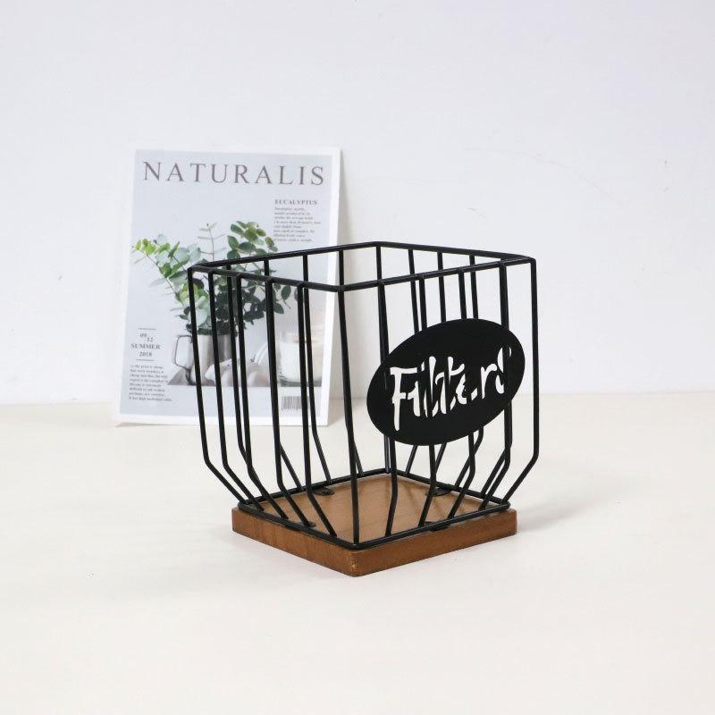 

Coffee Capsule Basket Coffee Capsule Holder Coffee Filter Storage Container Basket Coffee Filter Holder with Lid