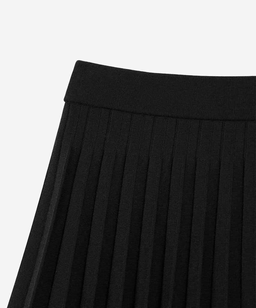 Basica Pleated Knit Skirt (Black)