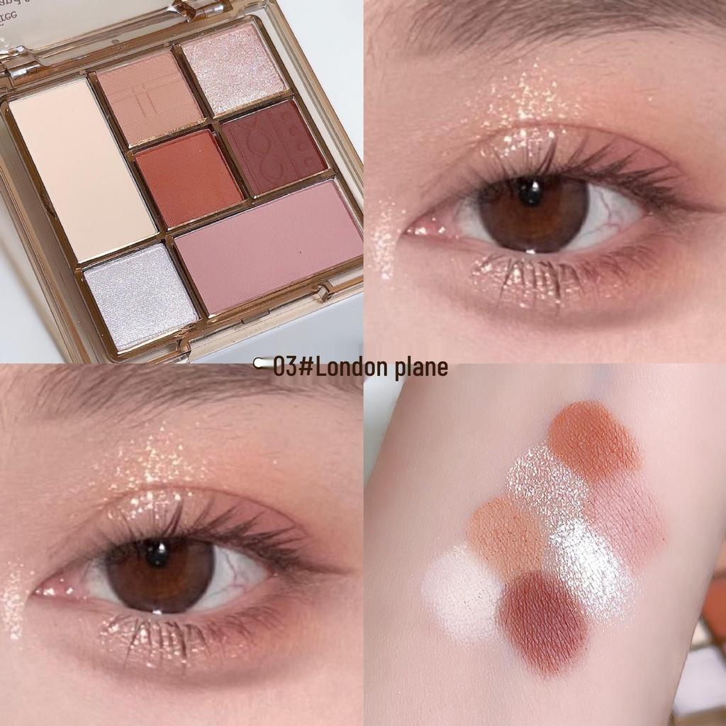 FAMOTY Earth Tone Shimmer & Matte Chocolate Eyeshadow Palette - 7 Colors, Free Shipping