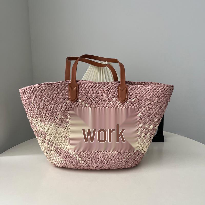 Straw Woven Large Capacity Seaside Tote Bag LD8836