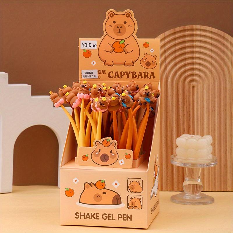 

48pcs Capybara Press Gel Pens 0.5mm Black ink Signature Swinging pen School Office Supplies Writing Stationery Cute Gift school supplies Random style