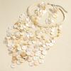 Trendy Shell Tassel Necklace Earrings Set For Women Bohemia Handmade Rope Chain Jewelry Set Summer Holiday Beach Accessory