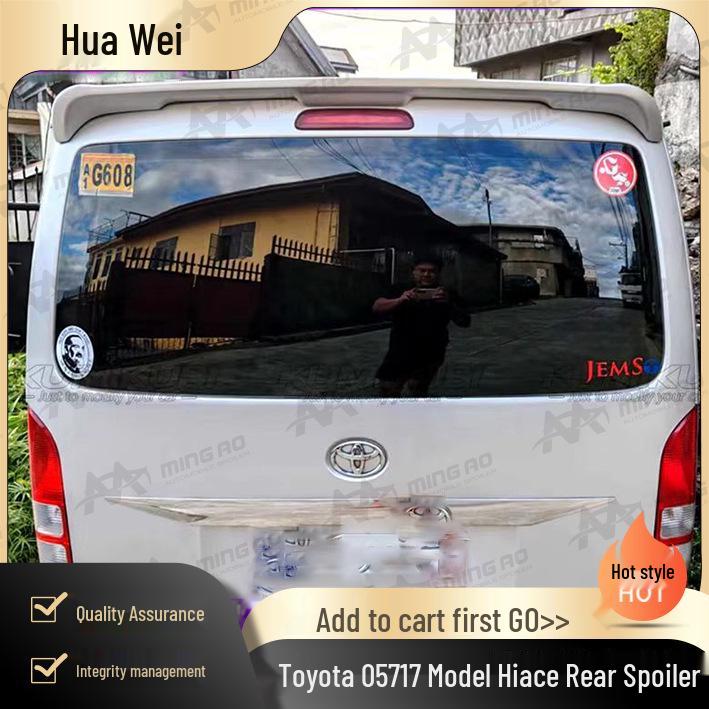 Hiace Rear Spoiler for Toyota 05-17 Models, No-Drill Installation