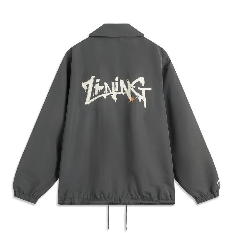 Li Ning Sport Lifestyle Serie Lässige Bequeme Vielseitige Jacke Unisex Jacken Graphitgrau AJDV085-6
