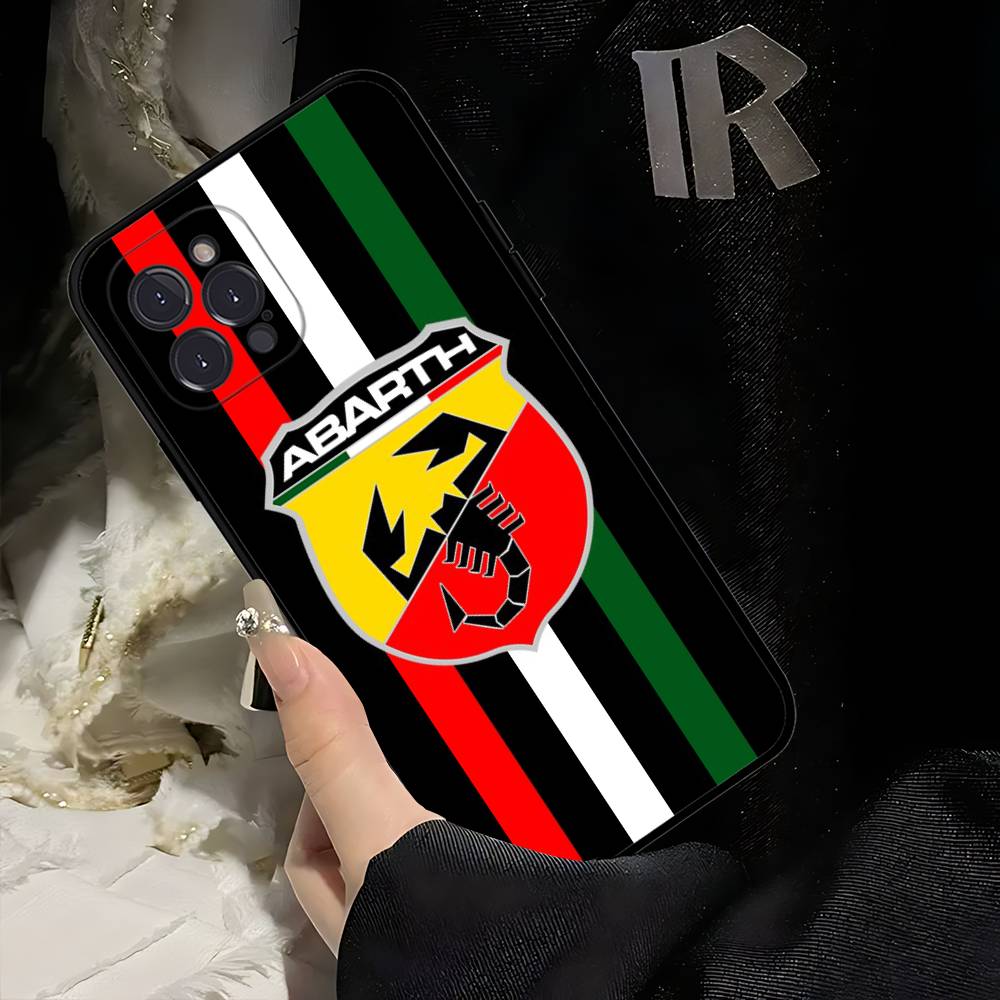 A-Abarth LOGO Phone Case For Iphone 17 Air 16 15 14 13 12 11 Pro Max 16 15 14 Plus TPU Soft Case