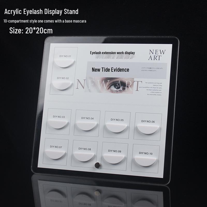 Eyelash Palette and Display Case - Dustproof Acrylic Showcase for Grafted Eyelashes