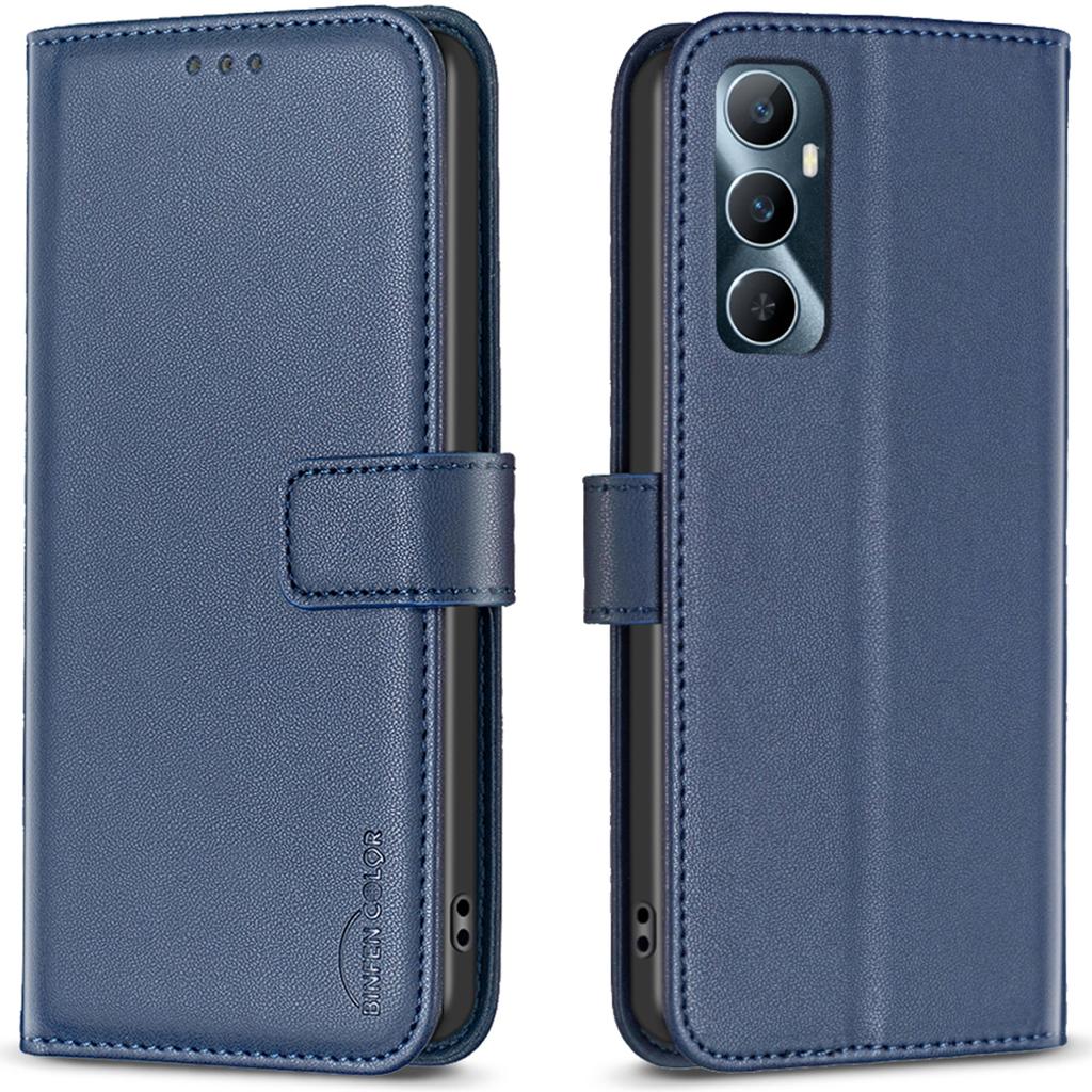 BINFEN COLOR BF17 For Realme C65 4G Wallet Case Folio Flip Leather Phone Cover