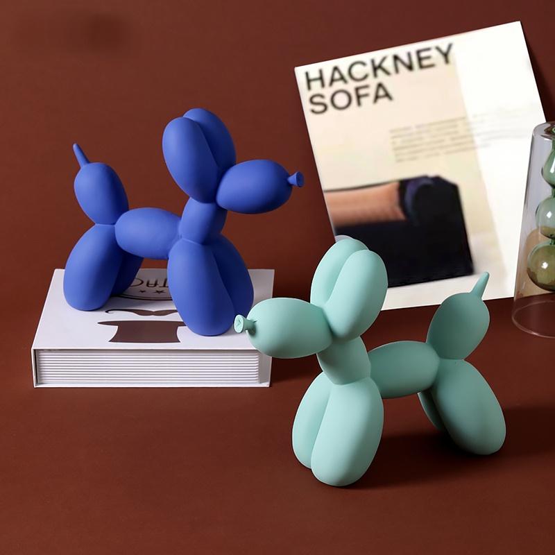Nordic Creative Balloon Dog Home Decorations Living Room Bedroom TV Cabinet Adornment Cute Resin Animal Desktop Ornaments Gift