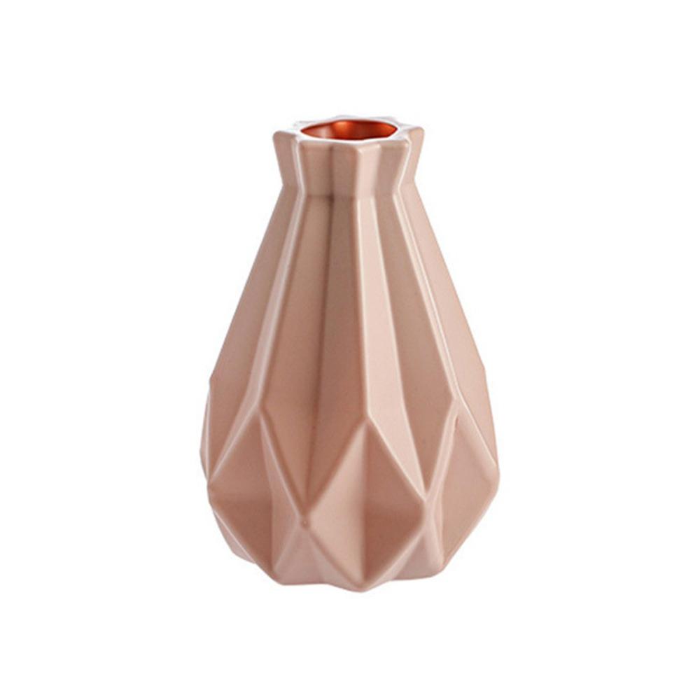 Plastic Nordic Style Vase Imitation Ceramic Desktop Ornament Flower Pot Decoration  Living Room
