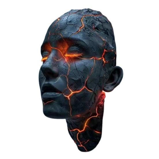 Soul Wall Light Human Face LED Wall Sconce Artistic Shattered