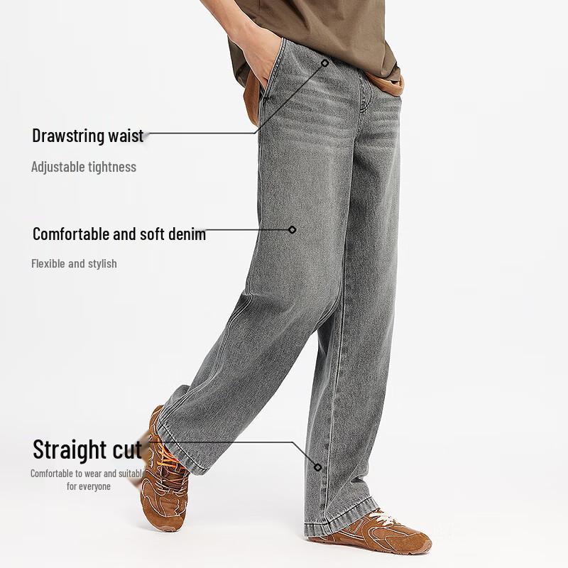 Semir Men's Retro Loose Straight-Leg Denim Jeans