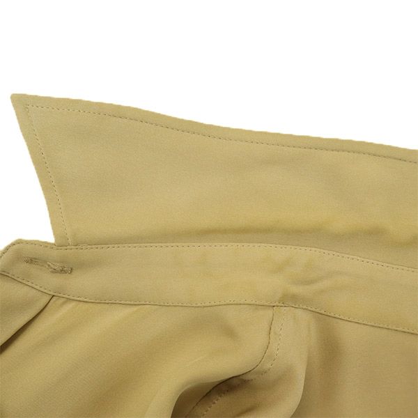 Theory Silk Long Sleeve Shirt Dress P Beige Women Used