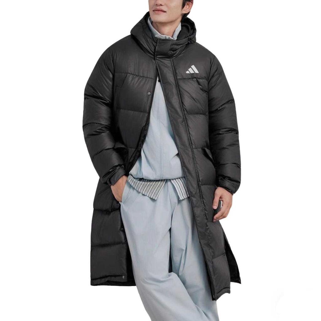 adidas LONG DOWN Jackets Unisex Black Hooded Moderate KF2143