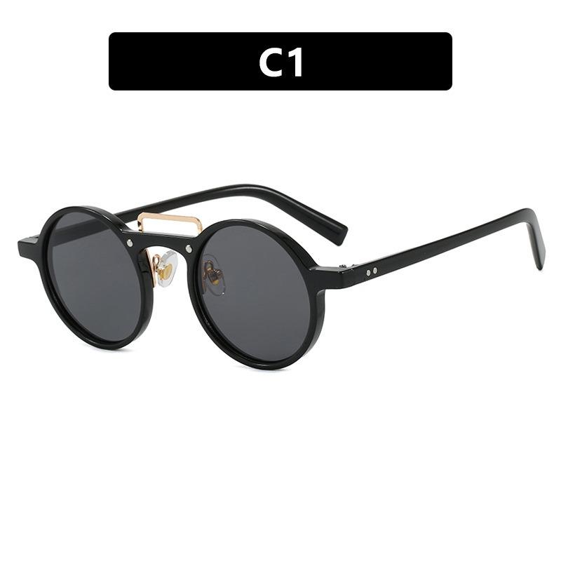 

Retro Round Personalized Small Frame Sunglasses Women Men Vintage Trend Sun Glasses Outdoor Travel Shade Glasses C1