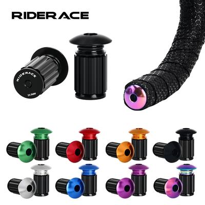 RIDERACE Zátky na konce riadidiel bicykla Hliníková zliatina Pre MTB Horský bicykel Cestnú cyklistiku Riadidlá Gripy Kryt Viacfarebný