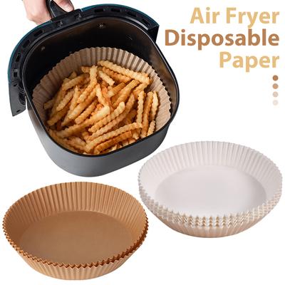 20cm Air Fryer Disposable Paper Liner Non-stick Mat Premium Parchment Wood Pulp Steamer Round Paper Liner Dropshipping