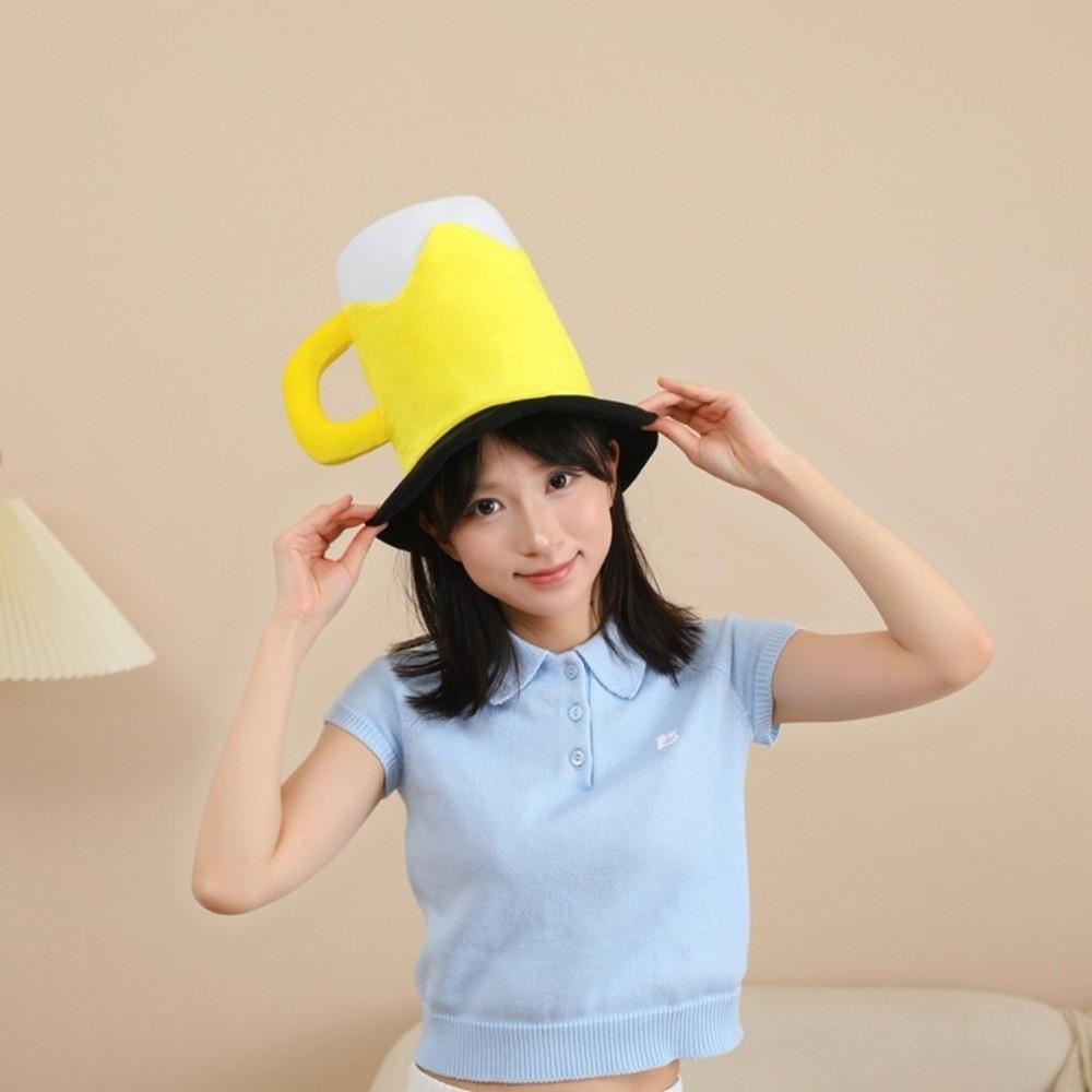 Funny Beer Mug Hat Cartoon Cosplay Headgear Lightweight Halloween Headgear Stage Performance
