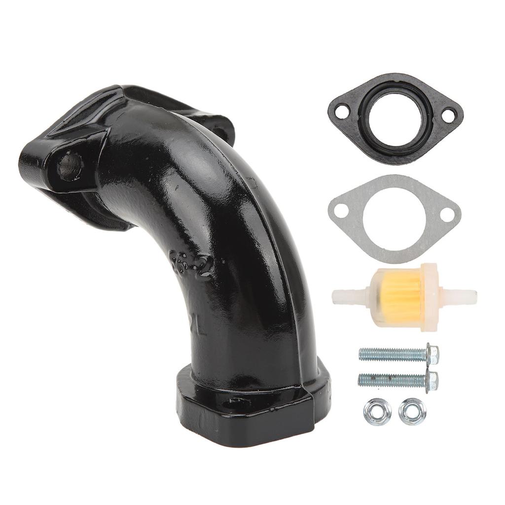 26mm Ansaugkrümmer Stahllegierung Motor Ansaugkrümmer Einlassrohr Dichtungssatz mit Kraftstofffilter für 110cc 125cc 140cc