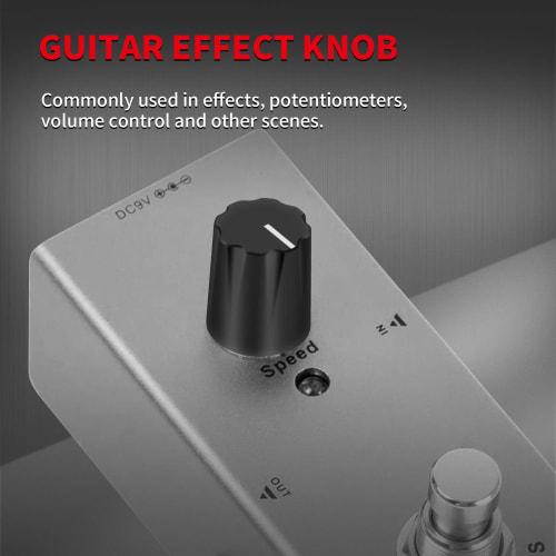 DaierTek 10-Piece Black Davies 1900h Clone Guitar Effect Pedal Knob 1/4 Shaft Screw Set for Amplifier Boss Volume Control