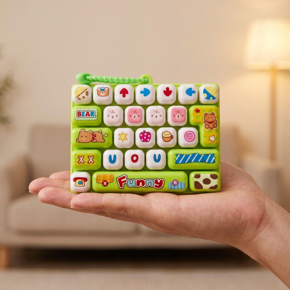 Simulation Keyboard 26-Key Keycap Clicker Candy Color Mini Keyboard Pendant  Desktop Decoration
