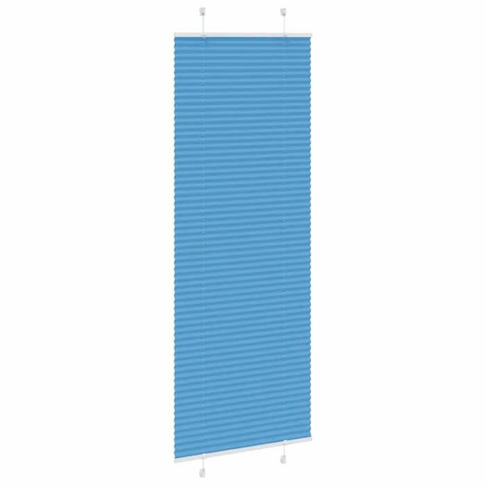 VidaXL Store plissé bleu 75x200 cm largeur du tissu 74,4 cm polyester, store plissé de fenêtre, store accordéon, store 4015206