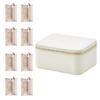 Stylish Faux Leather Jewelry Keeper Portable Jewelry Organizers Box Travels Friendly Jewelry Container with 8 Pockets