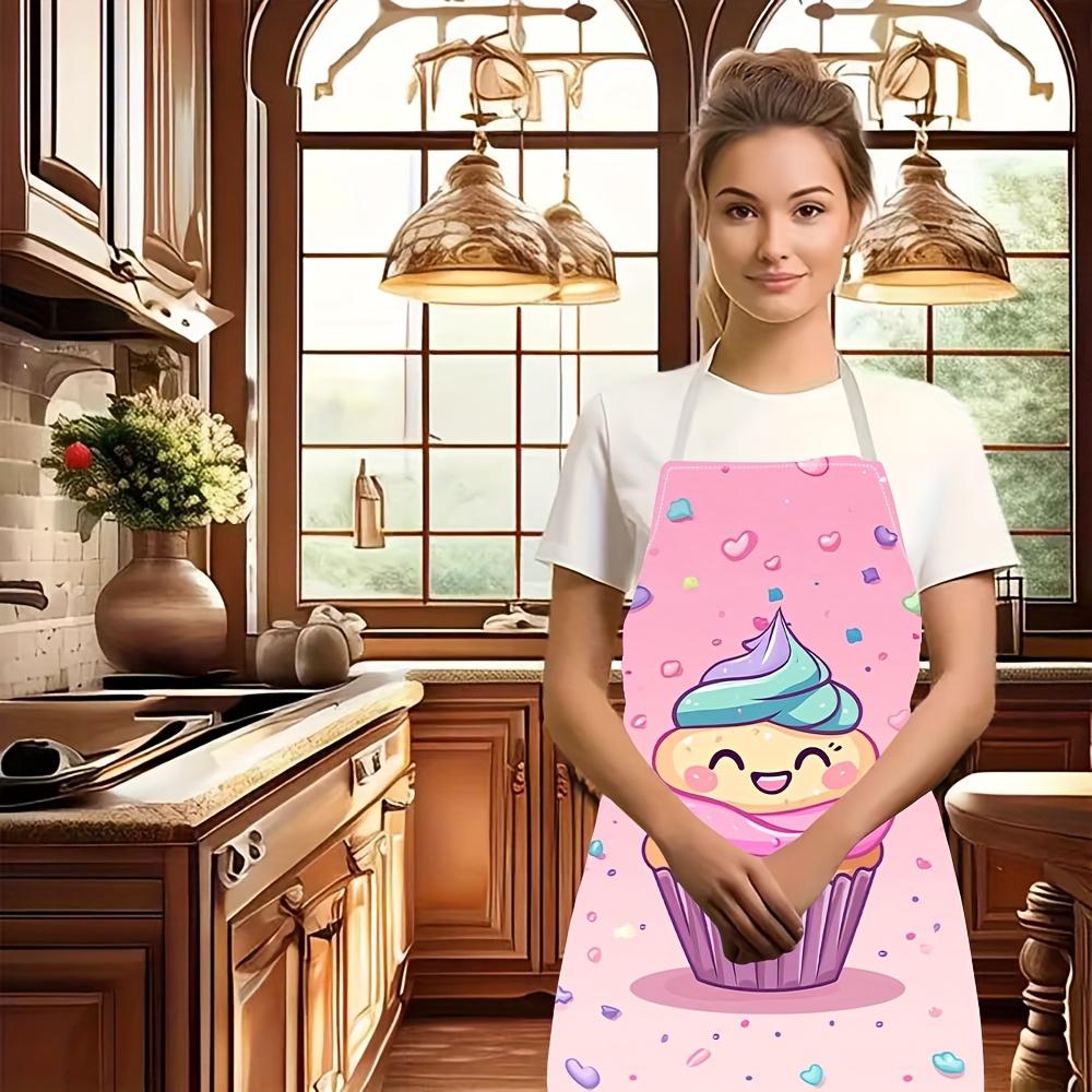 "Adorable Cupcake Apron in Various Sizes, Perfect for Kitchen Cooking and Baking, Ideal Gift for Food Enthusiasts"