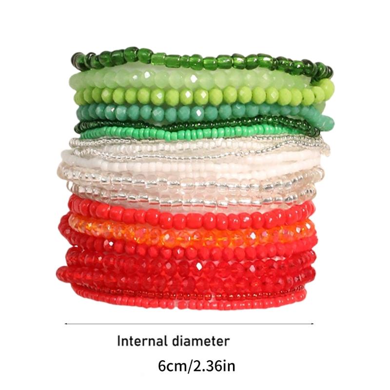 Elegant Handmade Bead Bracelet Collection Stackable Beaded Bracelets Accessory Handmade Bangle for Fashionistas