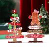 Wooden Gingerbreads Figurine Christmas Tree Decoration For Family Celebration And Kids Room Handmade Ornament