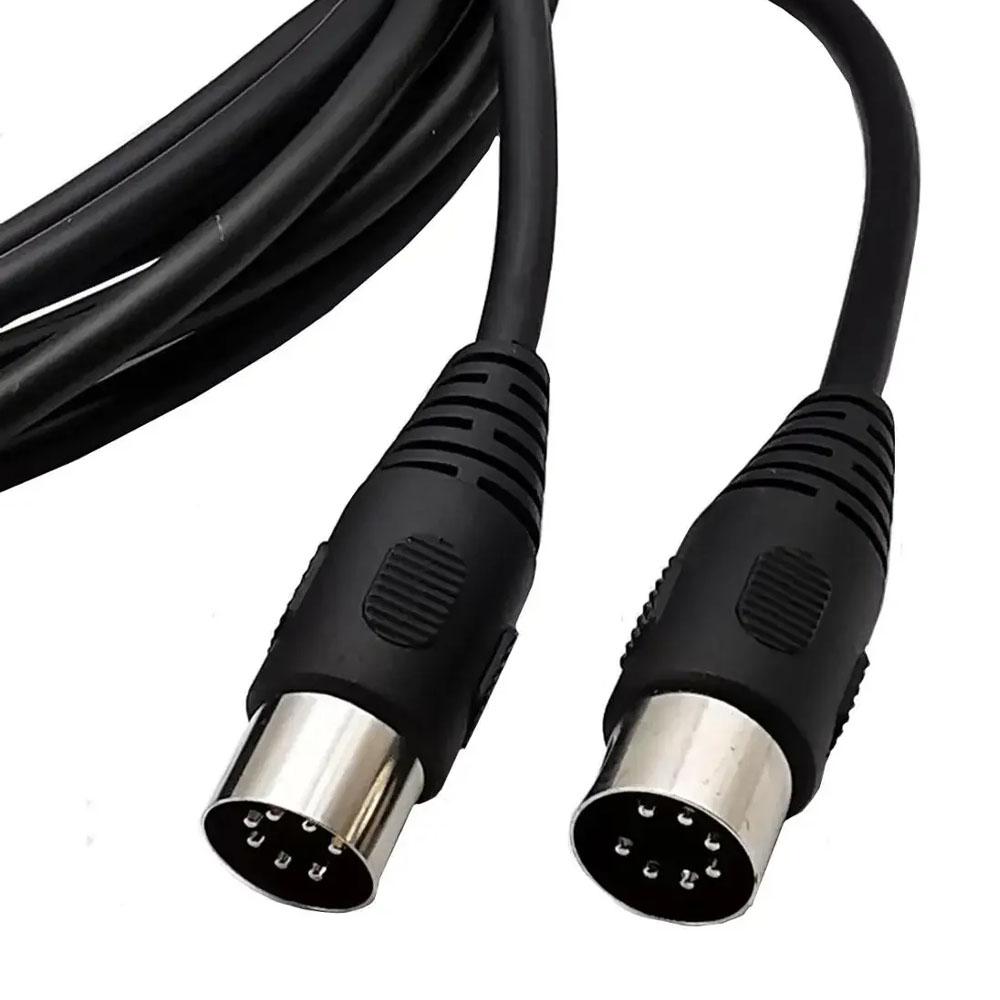 7 Pin DIN Male to Male Audio Cable Metal Plug Professional MIDI Cord 1M 1.5M 3M for Synthesizer Retro Stereo Amplifiers Speakers