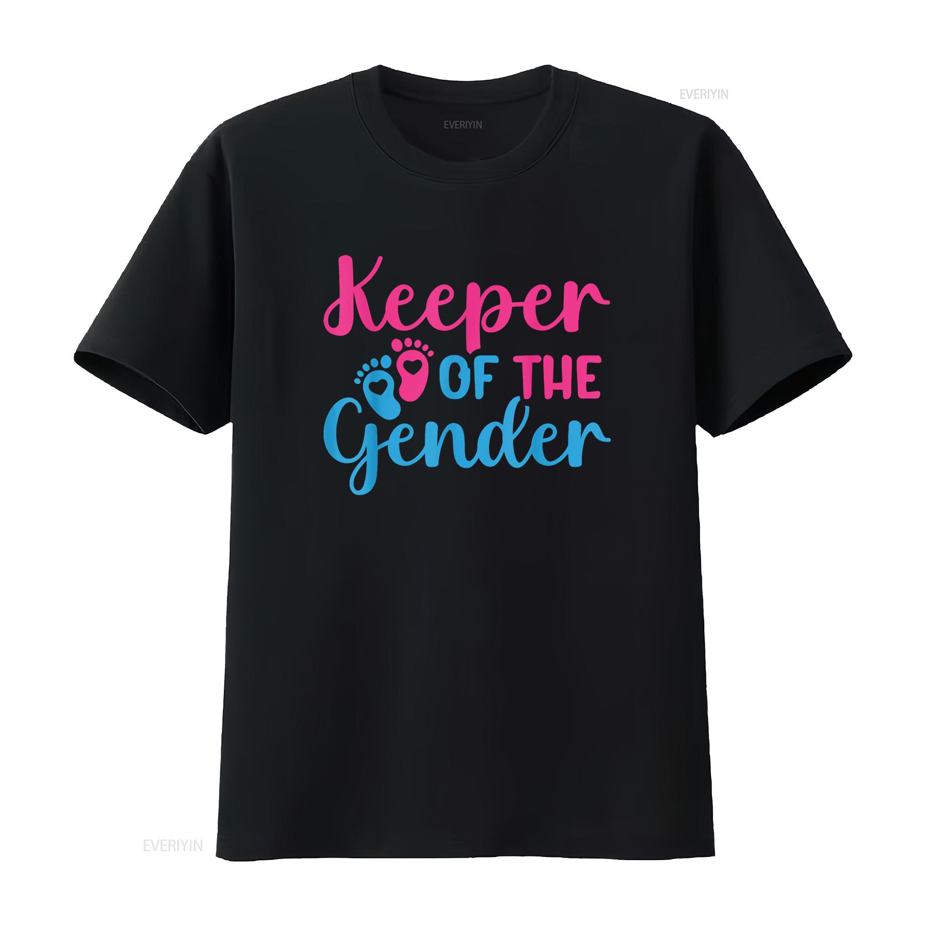 

Gender Reveal Keeper of the Baby Announcement T Shirt vintage Washed Soft streetwear Unisex Stylish designer clothes Stretched 4XL